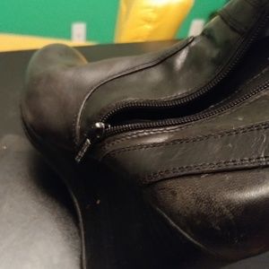 Black Leather Booties